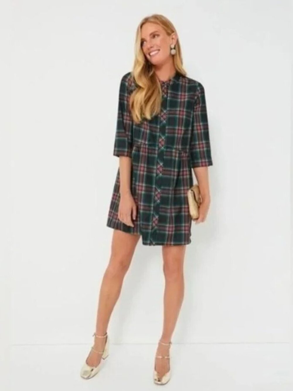 Tuckernuck Highland Tartan Royal Shirt Mini Dress XXL Plaid Button Down Holiday